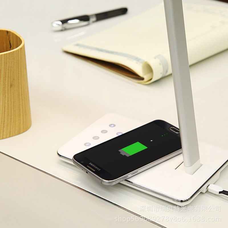 Wireless Charging LED Desk Lamp | Minimalist Bedside & Workspace Light