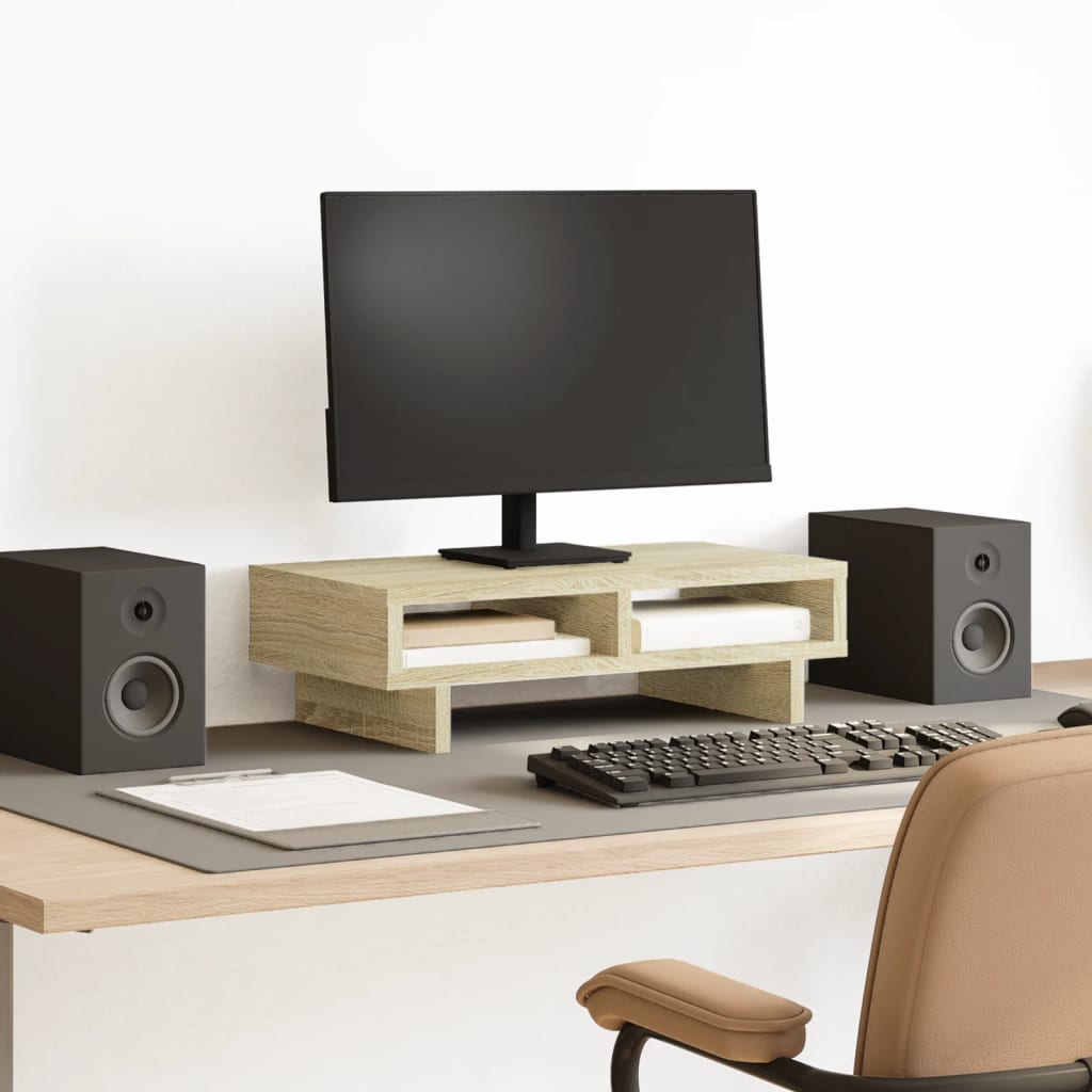Wooden Monitor Stand - The Focus Chamber