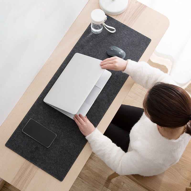 Minimalist Felt Desk Pad | Non-Slip Extended Mat for Mouse, Keyboard & Laptop