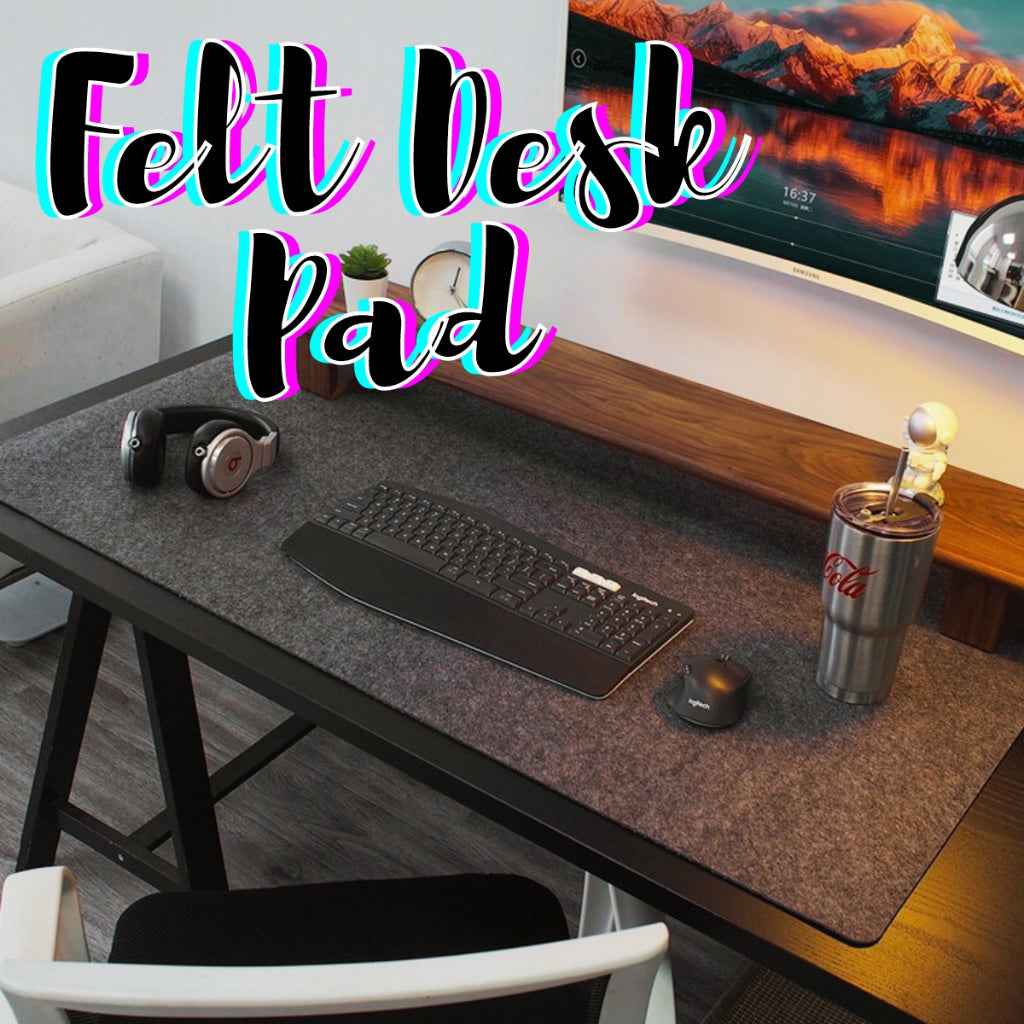 Minimalist Felt Desk Pad | Non-Slip Extended Mat for Mouse, Keyboard & Laptop