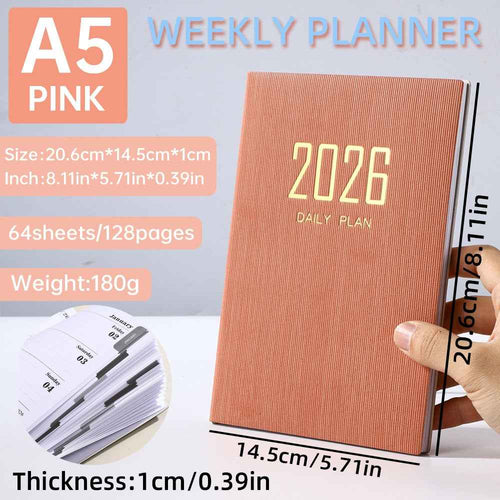 A5 Slim Leather Weekly Planner